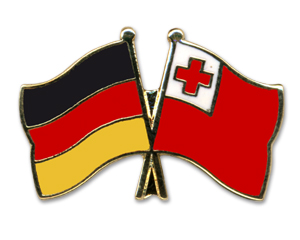 Bild von Freundschafts-Pin  Deutschland - Tonga-Fahne Freundschafts-Pin  Deutschland - Tonga-Flagge im Fahnenshop bestellen