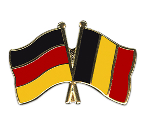 Bild von Freundschafts-Pin  Deutschland - Belgien-Fahne Freundschafts-Pin  Deutschland - Belgien-Flagge im Fahnenshop bestellen