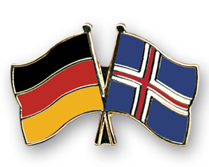 Bild von Freundschafts-Pin  Deutschland - Island-Fahne Freundschafts-Pin  Deutschland - Island-Flagge im Fahnenshop bestellen