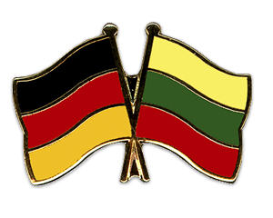 Bild von Freundschafts-Pin  Deutschland - Litauen-Fahne Freundschafts-Pin  Deutschland - Litauen-Flagge im Fahnenshop bestellen