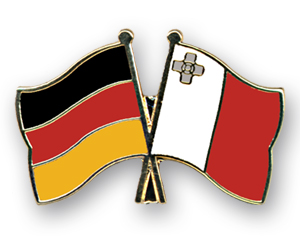 Bild von Freundschafts-Pin  Deutschland - Malta-Fahne Freundschafts-Pin  Deutschland - Malta-Flagge im Fahnenshop bestellen