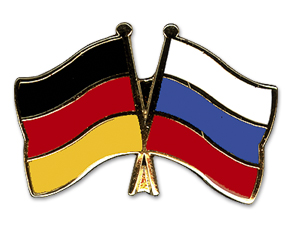 Bild von Freundschafts-Pin  Deutschland - Russland-Fahne Freundschafts-Pin  Deutschland - Russland-Flagge im Fahnenshop bestellen