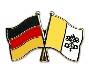 Bild von Freundschafts-Pin  Deutschland - Vatikanstadt-Fahne Freundschafts-Pin  Deutschland - Vatikanstadt-Flagge im Fahnenshop bestellen