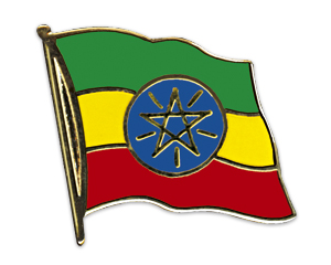 Bild von Flaggen-Pin Äthiopien-Fahne Flaggen-Pin Äthiopien-Flagge im Fahnenshop bestellen