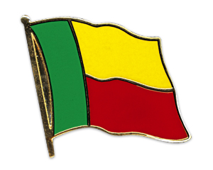 Bild von Flaggen-Pin Benin-Fahne Flaggen-Pin Benin-Flagge im Fahnenshop bestellen