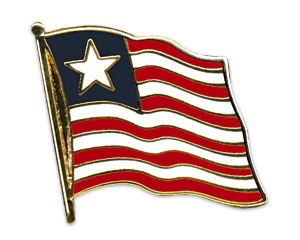 Bild von Flaggen-Pin Liberia-Fahne Flaggen-Pin Liberia-Flagge im Fahnenshop bestellen