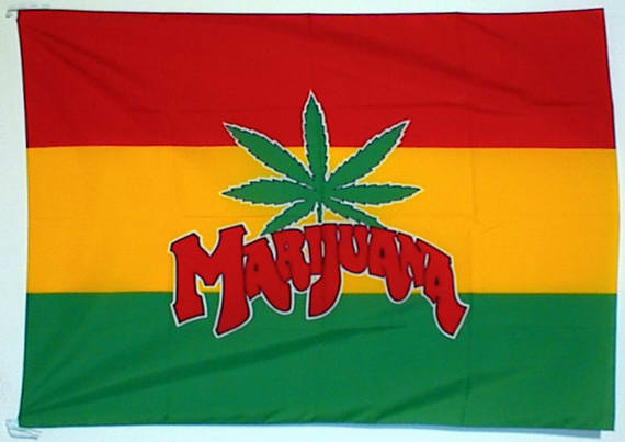 Bild von Flagge Marijuana-Fahne Flagge Marijuana-Flagge im Fahnenshop bestellen