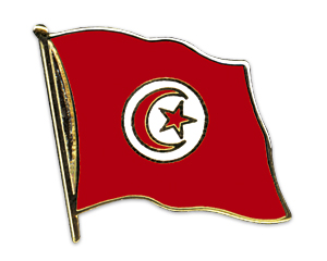 Bild von Flaggen-Pin Tunesien-Fahne Flaggen-Pin Tunesien-Flagge im Fahnenshop bestellen