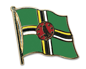 Bild von Flaggen-Pin Dominica-Fahne Flaggen-Pin Dominica-Flagge im Fahnenshop bestellen