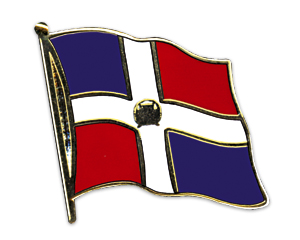 Bild von Flaggen-Pin Dominikanische Republik-Fahne Flaggen-Pin Dominikanische Republik-Flagge im Fahnenshop bestellen
