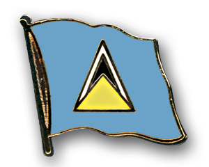 Bild von Flaggen-Pin St. Lucia-Fahne Flaggen-Pin St. Lucia-Flagge im Fahnenshop bestellen