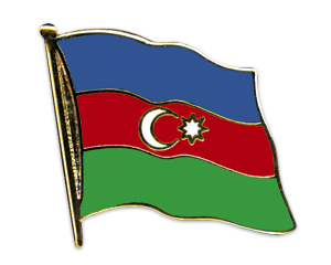 Bild von Flaggen-Pin Aserbaidschan-Fahne Flaggen-Pin Aserbaidschan-Flagge im Fahnenshop bestellen