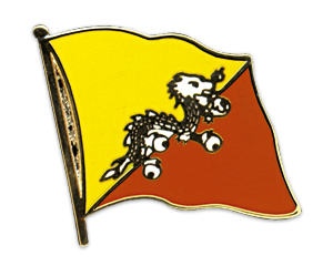 Bild von Flaggen-Pin Bhutan-Fahne Flaggen-Pin Bhutan-Flagge im Fahnenshop bestellen