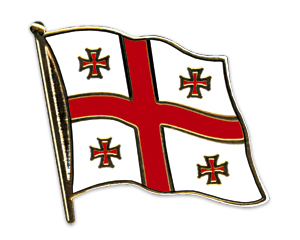 Bild von Flaggen-Pin Georgien-Fahne Flaggen-Pin Georgien-Flagge im Fahnenshop bestellen