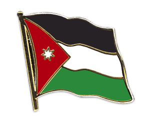 Bild von Flaggen-Pin Jordanien-Fahne Flaggen-Pin Jordanien-Flagge im Fahnenshop bestellen