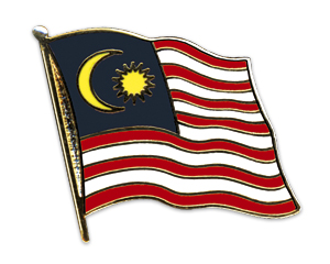 Bild von Flaggen-Pin Malaysia-Fahne Flaggen-Pin Malaysia-Flagge im Fahnenshop bestellen
