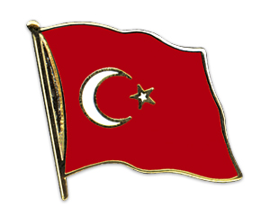Bild von Flaggen-Pin Türkei-Fahne Flaggen-Pin Türkei-Flagge im Fahnenshop bestellen