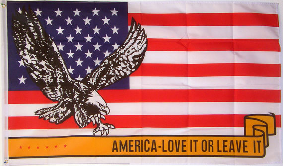 Bild von Flagge America - Love It Or Leave It-Fahne Flagge America - Love It Or Leave It-Flagge im Fahnenshop bestellen