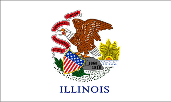 Bild von USA - Bundesstaat Illinois-Fahne USA - Bundesstaat Illinois-Flagge im Fahnenshop bestellen
