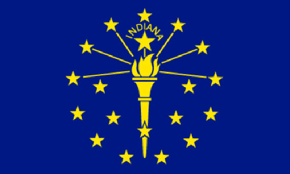 Bild von USA - Bundesstaat Indiana-Fahne USA - Bundesstaat Indiana-Flagge im Fahnenshop bestellen