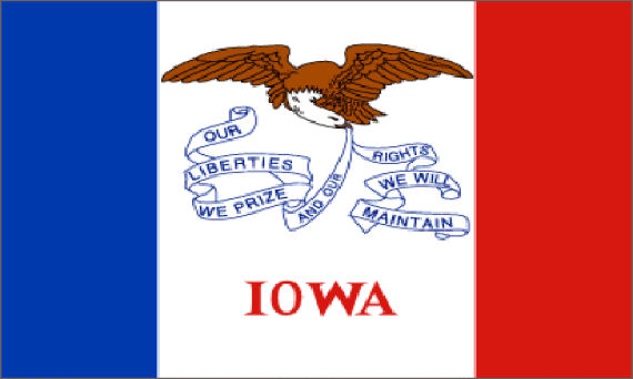 Bild von USA - Bundesstaat Iowa-Fahne USA - Bundesstaat Iowa-Flagge im Fahnenshop bestellen