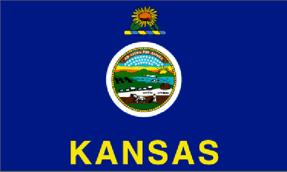 Bild von USA - Bundesstaat Kansas-Fahne USA - Bundesstaat Kansas-Flagge im Fahnenshop bestellen