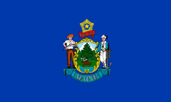 Bild von USA - Bundesstaat Maine-Fahne USA - Bundesstaat Maine-Flagge im Fahnenshop bestellen