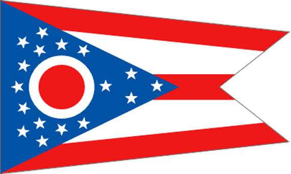 Bild von USA - Bundesstaat Ohio-Fahne USA - Bundesstaat Ohio-Flagge im Fahnenshop bestellen