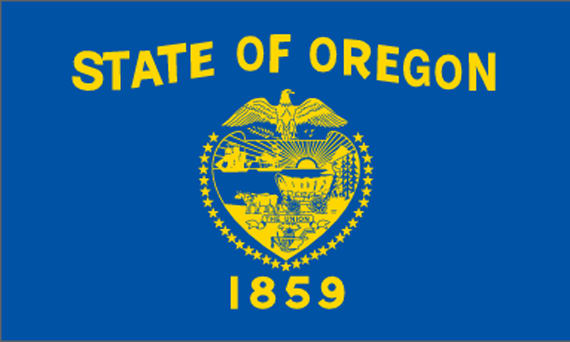 Bild von USA - Bundesstaat Oregon-Fahne USA - Bundesstaat Oregon-Flagge im Fahnenshop bestellen