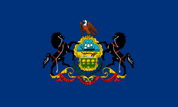 Bild von USA - Bundesstaat Pennsylvania-Fahne USA - Bundesstaat Pennsylvania-Flagge im Fahnenshop bestellen