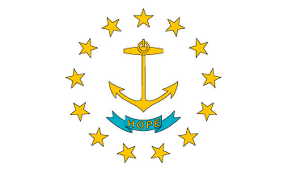 Bild von USA - Bundesstaat Rhode-Island-Fahne USA - Bundesstaat Rhode-Island-Flagge im Fahnenshop bestellen