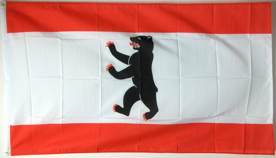 Die Flagge von Brandenburg, mit dem mit Märkischen Adler