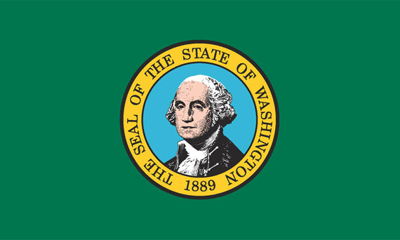 Bild von USA - Bundesstaat Washington-Fahne USA - Bundesstaat Washington-Flagge im Fahnenshop bestellen