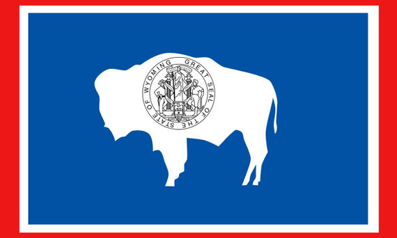 Bild von USA - Bundesstaat Wyoming-Fahne USA - Bundesstaat Wyoming-Flagge im Fahnenshop bestellen