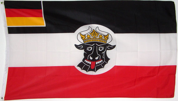 Bild von Dienstflagge für Mecklenburg-Schwerinsche Staatsfahrzeuge und -gebäude für Seeschiffahrt (1921-1935)-Fahne Dienstflagge für Mecklenburg-Schwerinsche Staatsfahrzeuge und -gebäude für Seeschiffahrt (1921-1935)-Flagge im Fahnenshop bestellen