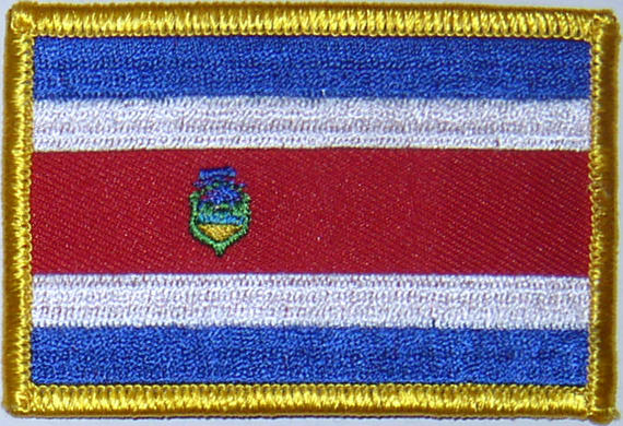 Bild von Aufnäher Flagge Costa Rica-Fahne Aufnäher Flagge Costa Rica-Flagge im Fahnenshop bestellen