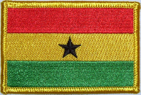 Bild von Aufnäher Flagge Ghana-Fahne Aufnäher Flagge Ghana-Flagge im Fahnenshop bestellen