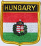Aufnäher Flagge Ungarn
 in Wappenform (6,2 x 7,3 cm) Flagge Flaggen Fahne Fahnen kaufen bestellen Shop