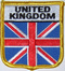 Aufnäher Flagge Großbritannien
 in Wappenform (6,2 x 7,3 cm) Flagge Flaggen Fahne Fahnen kaufen bestellen Shop