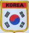 Aufnäher Flagge Südkorea
 in Wappenform (6,2 x 7,3 cm) Flagge Flaggen Fahne Fahnen kaufen bestellen Shop