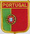 Aufnäher Flagge Portugal
 in Wappenform (6,2 x 7,3 cm) Flagge Flaggen Fahne Fahnen kaufen bestellen Shop