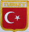 Aufnäher Flagge Türkei
 in Wappenform (6,2 x 7,3 cm) Flagge Flaggen Fahne Fahnen kaufen bestellen Shop