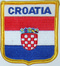 Aufnäher Flagge Kroatien
 in Wappenform (6,2 x 7,3 cm) Flagge Flaggen Fahne Fahnen kaufen bestellen Shop