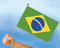 Stockflaggen Brasilien
 (45 x 30 cm) Flagge Flaggen Fahne Fahnen kaufen bestellen Shop