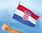 Stockflaggen Kroatien
 (45 x 30 cm) Flagge Flaggen Fahne Fahnen kaufen bestellen Shop