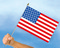 Stockflaggen USA
 (45 x 30 cm)