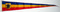 Wimpel Mecklenburg mit Ochsenkopf
 (150 x 30 cm) Flagge Flaggen Fahne Fahnen kaufen bestellen Shop