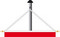 Bannereinrichtung inkl. Aufhngung
 fr Flaggen im Hochformat mit Breite 080 cm Flagge Flaggen Fahne Fahnen kaufen bestellen Shop