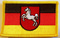 Aufnäher Flagge Niedersachsen
 (8,5 x 5,5 cm) Flagge Flaggen Fahne Fahnen kaufen bestellen Shop
