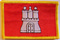 Aufnher Flagge Hamburg
 (8,5 x 5,5 cm)